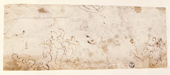 Techo de la Capilla Sixtina (1508-12): boceto de figuras para 